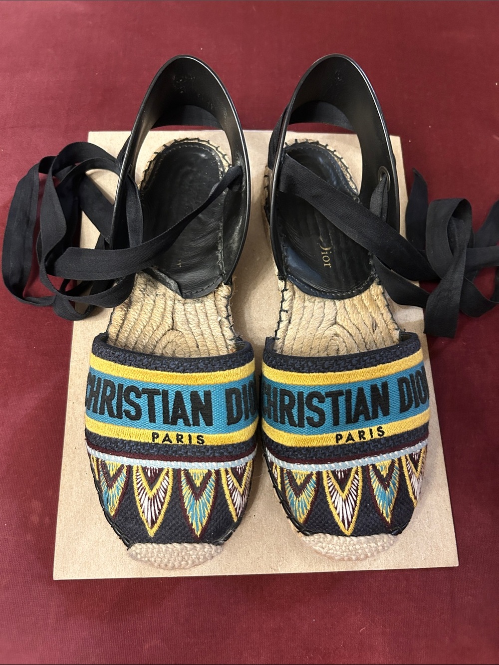 Christian Dior Espadrille Sandals size 37.5